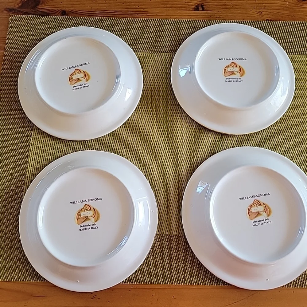 Williams sonoma cheese plates italy appetizer snack 6.5 in